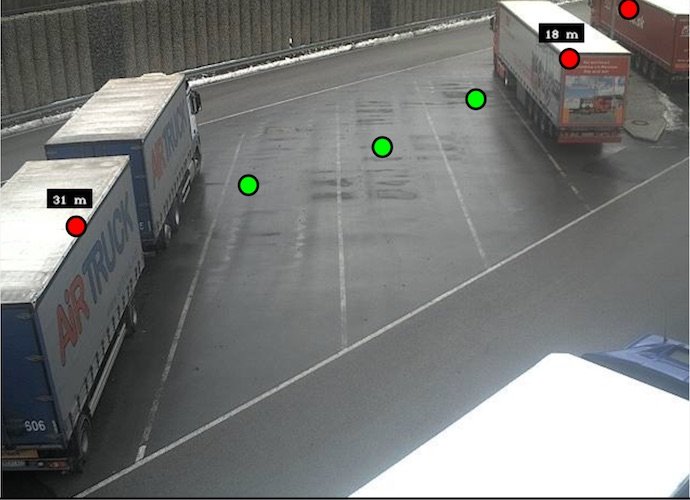 Parquery detects trucks on highways