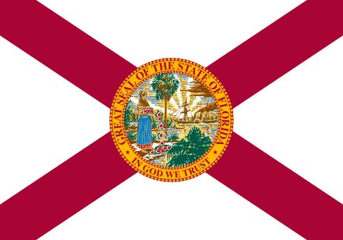 Parquery displays available parking spots in a city of the State of Florida in the USA.
