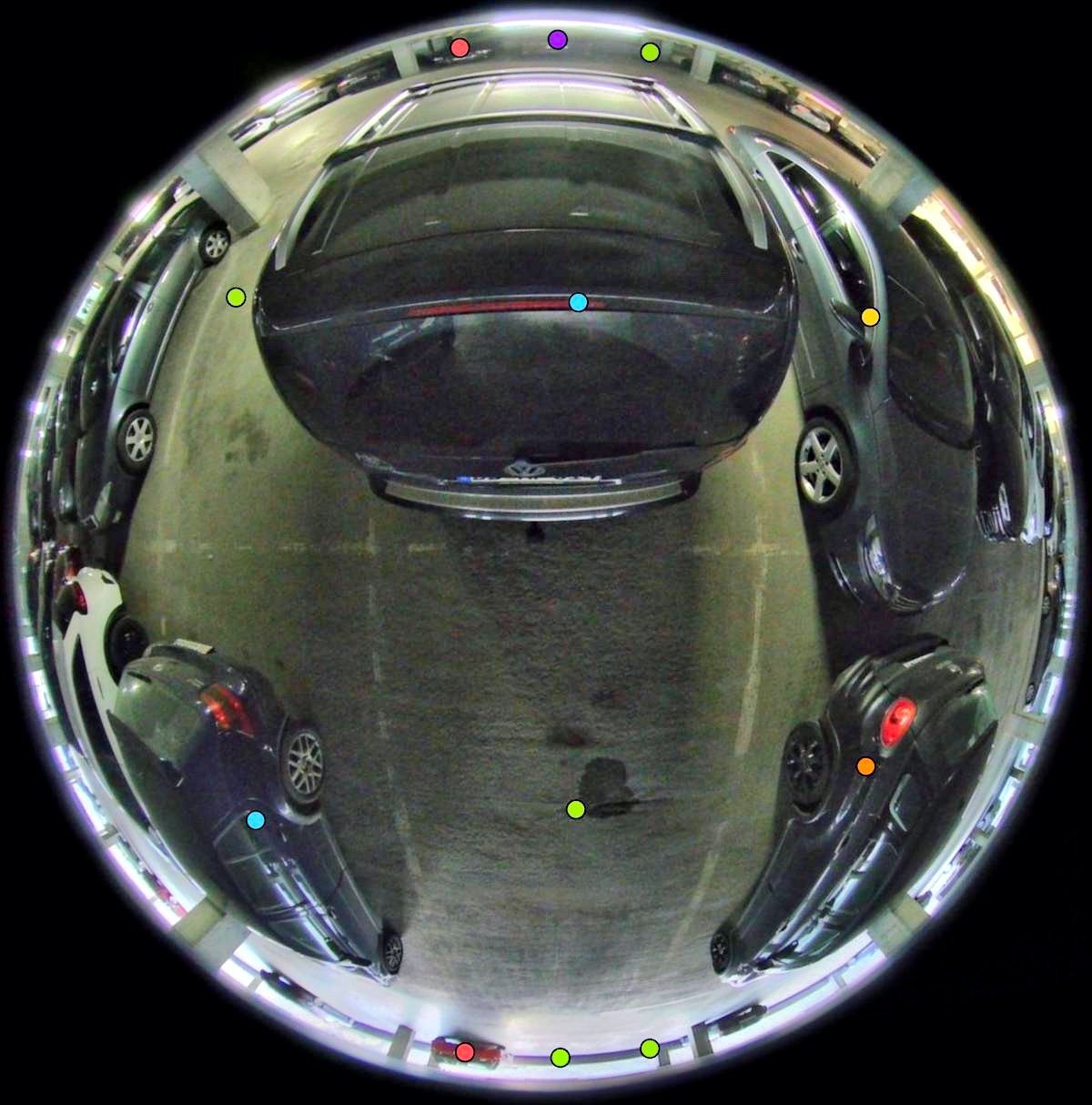 Fisheye camera view
