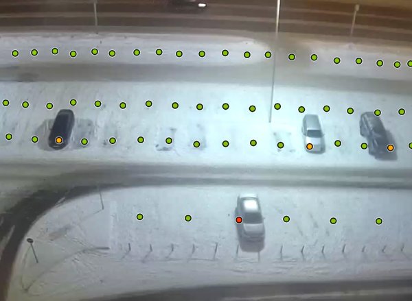 Parquery detects vehicles even under heavy snow