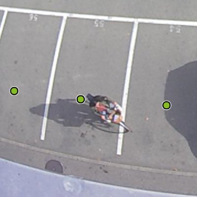 Parquery does not get confused when cyclists are on parking spots