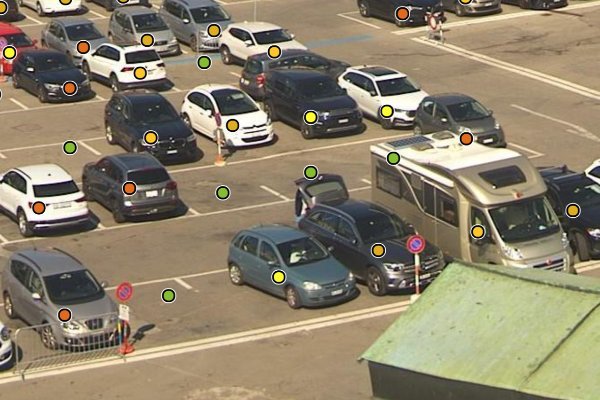 Parquery detects vehicles even behind construction fences