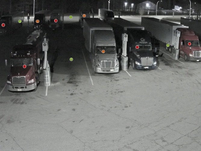 Parquery displays highway parking availability on rest areas