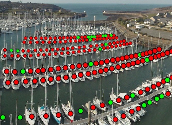 Parquery detects boats in marinas
