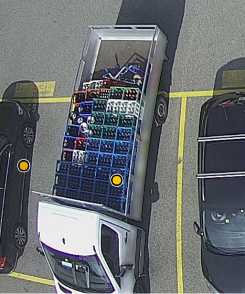 Parquery detects any vehicle, even with boxes on flatbeds