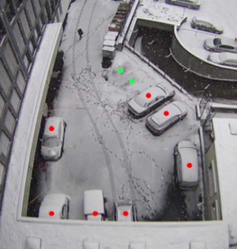 Parquery detects vehicles even in snow