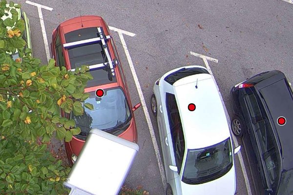 Parquery detects vehicles even with tree occlusions