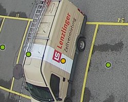 Parquery detects any vehicle including vans with ladders