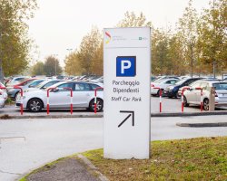 Parquery displays available parking spots in corporate parking lots.