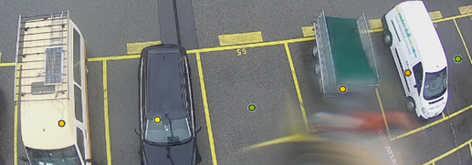 Parquery detects large vehicles even with raindrops