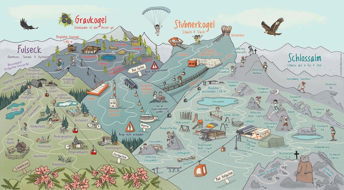 Parquery's footfall analysis shows where visitors go on the mountain